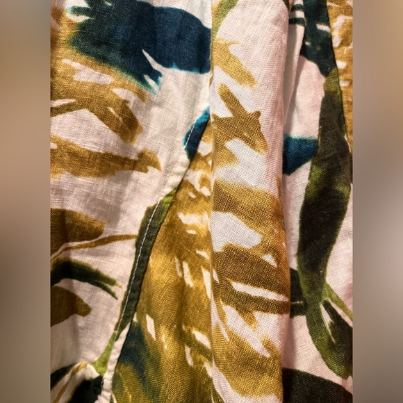 Chico’s Linen Collar Printed 3/4 sleeve Jacket Multi Size 3 - Picture 5 of 16